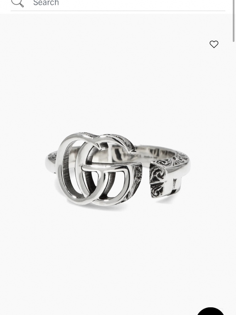 Gucci GG Marmont Key Sterling Silver Ring